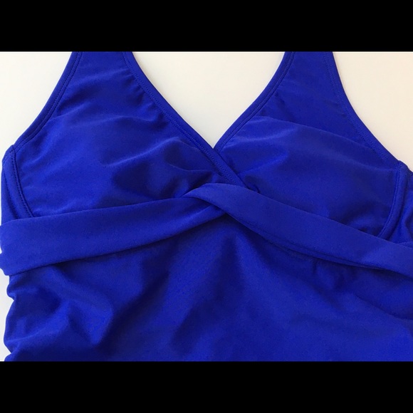 ATHLETA Tara Halter Tanked 32B/C Purple Blue ATHLETA Tankini new ATHLETA - Picture 6 of 8